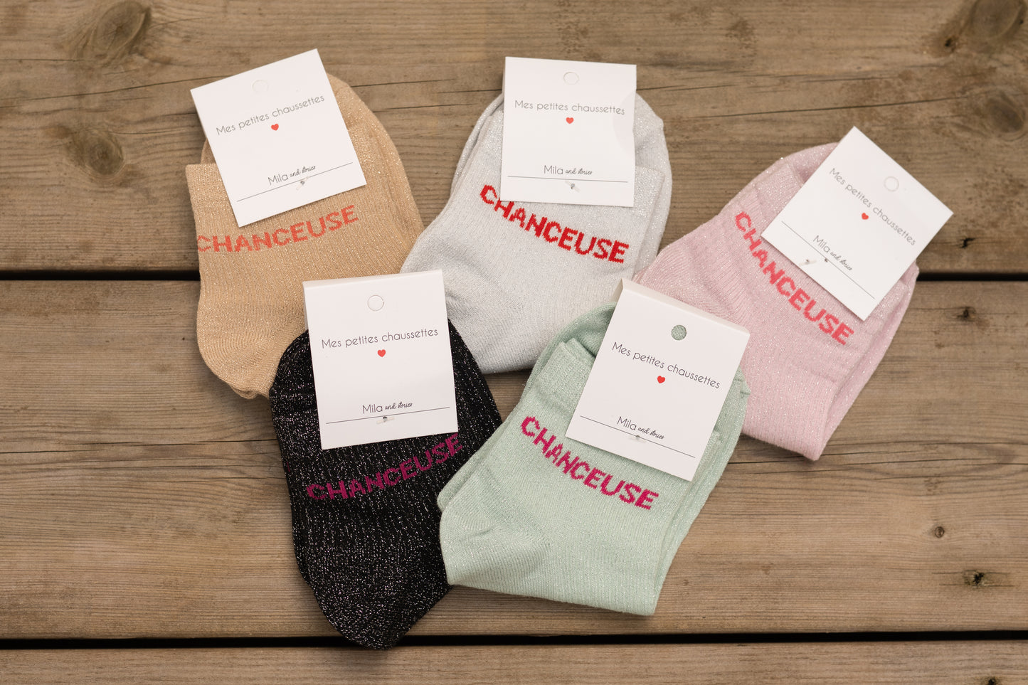 CHAUSSETTES PAILLETTES CHANCEUSE
