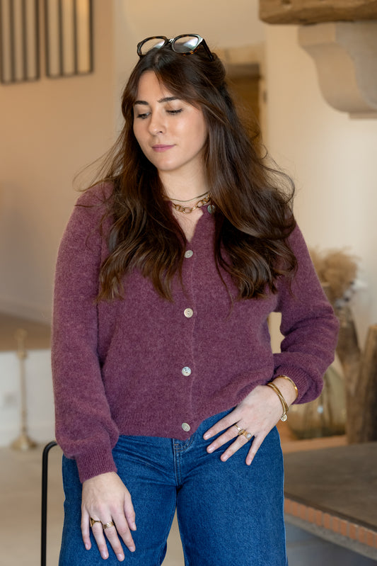 GILET VALENTIN PRUNE