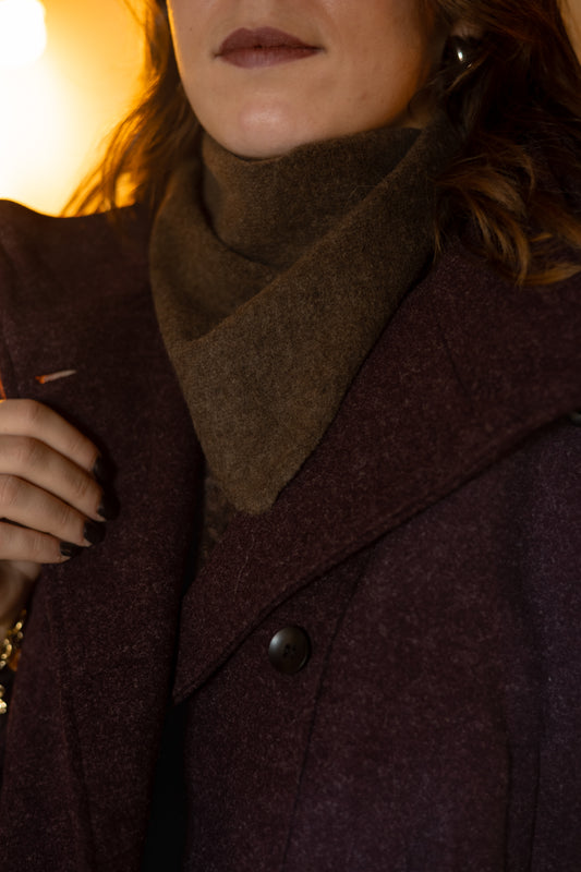 ECHARPE TRIANGLE CHOCOLAT