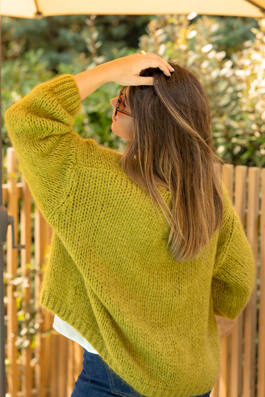 GILET CHARLENE VERT OLIVE