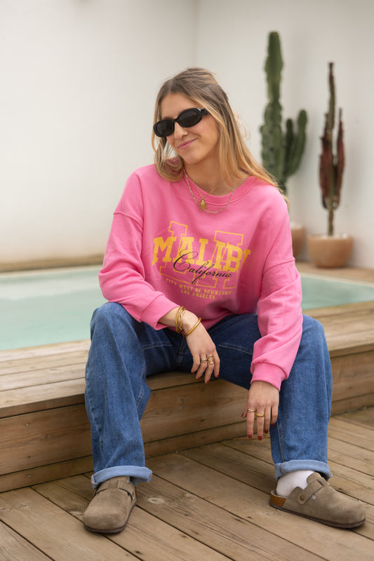 SUDADERA ROSA MALIBU